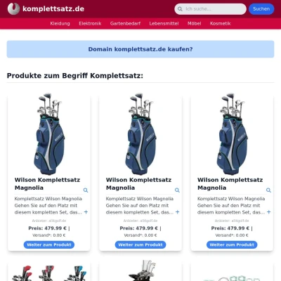 Screenshot komplettsatz.de