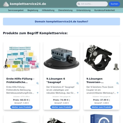 Screenshot komplettservice24.de