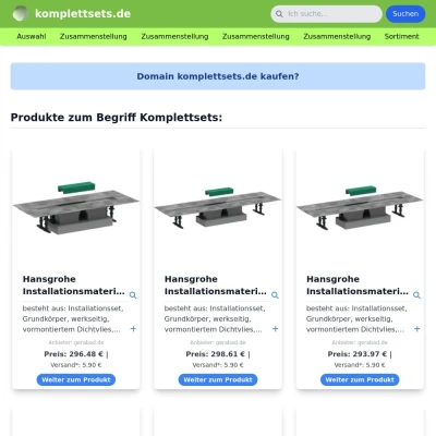 Screenshot komplettsets.de