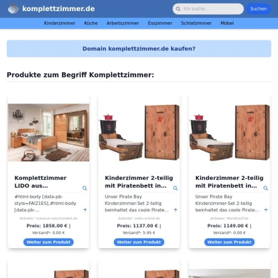 Screenshot komplettzimmer.de