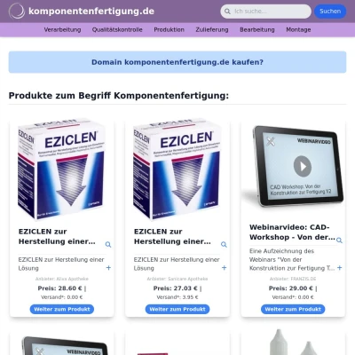 Screenshot komponentenfertigung.de