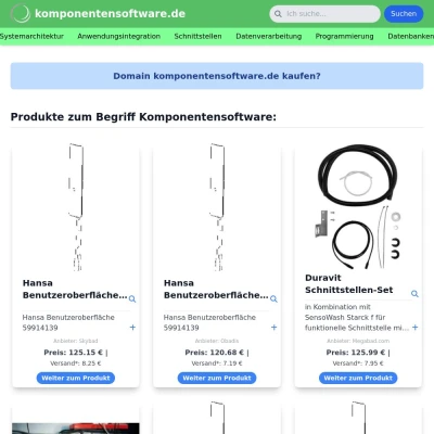 Screenshot komponentensoftware.de