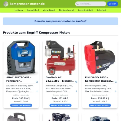 Screenshot kompressor-motor.de