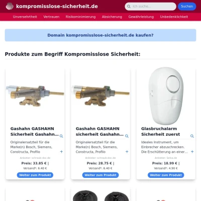 Screenshot kompromisslose-sicherheit.de