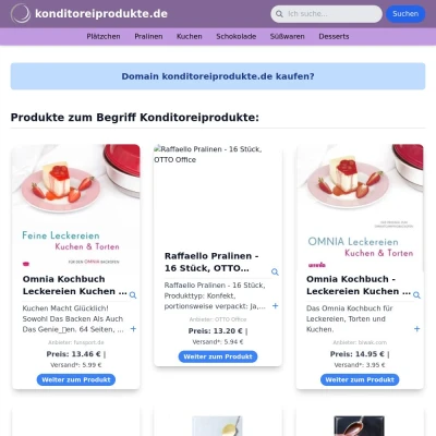 Screenshot konditoreiprodukte.de