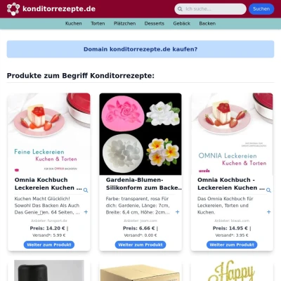 Screenshot konditorrezepte.de