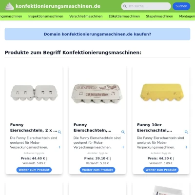 Screenshot konfektionierungsmaschinen.de