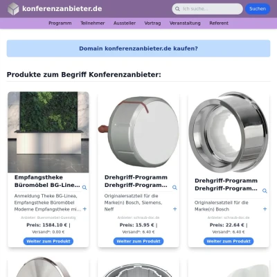 Screenshot konferenzanbieter.de