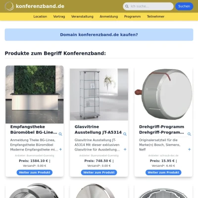 Screenshot konferenzband.de
