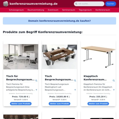 Screenshot konferenzraumvermietung.de