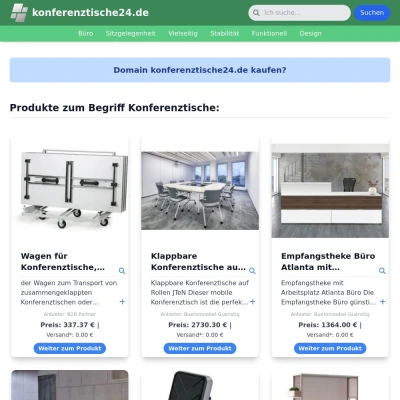 Screenshot konferenztische24.de
