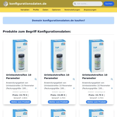 Screenshot konfigurationsdaten.de