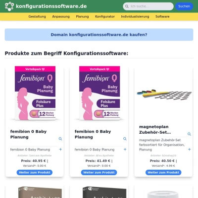 Screenshot konfigurationssoftware.de
