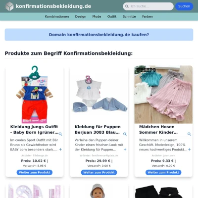 Screenshot konfirmationsbekleidung.de