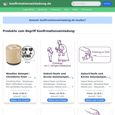 Screenshot konfirmationseinladung.de