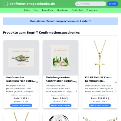 Screenshot konfirmationsgeschenke.de