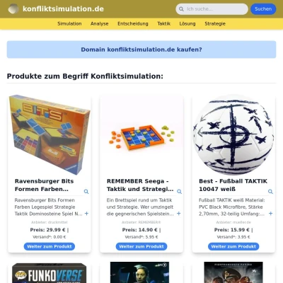 Screenshot konfliktsimulation.de