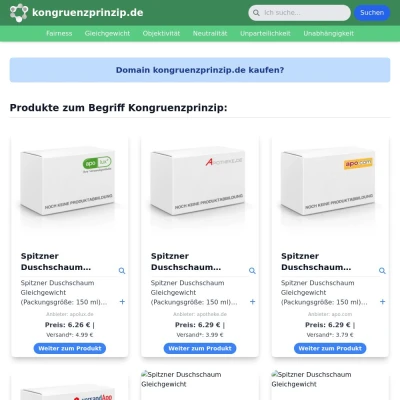 Screenshot kongruenzprinzip.de