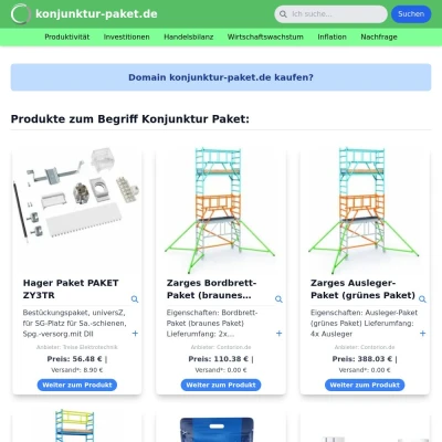 Screenshot konjunktur-paket.de