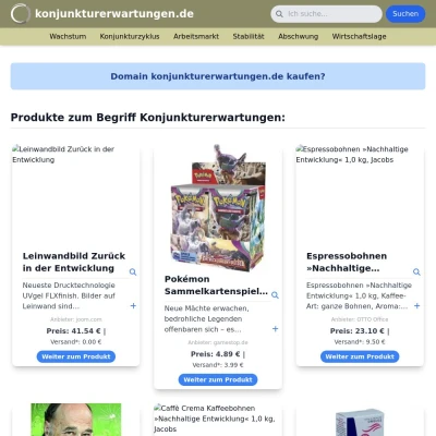 Screenshot konjunkturerwartungen.de