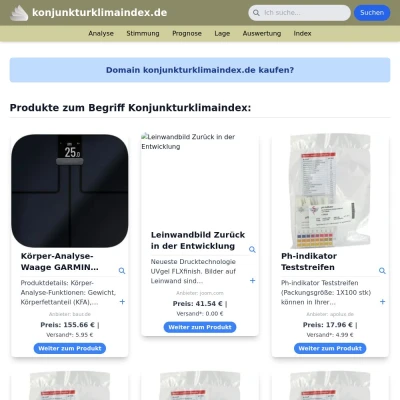 Screenshot konjunkturklimaindex.de