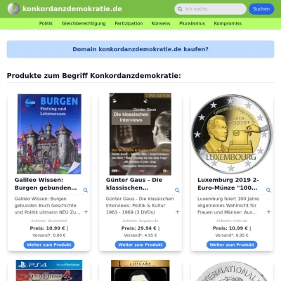 Screenshot konkordanzdemokratie.de