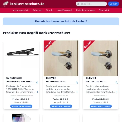 Screenshot konkurrenzschutz.de