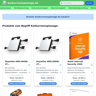 Screenshot konkurrenzspionage.de