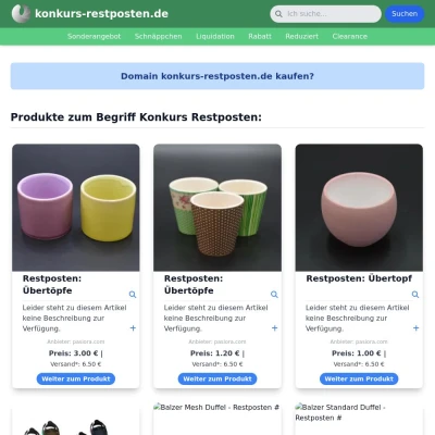 Screenshot konkurs-restposten.de