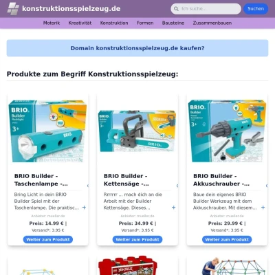 Screenshot konstruktionsspielzeug.de