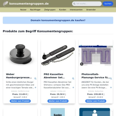 Screenshot konsumentengruppen.de