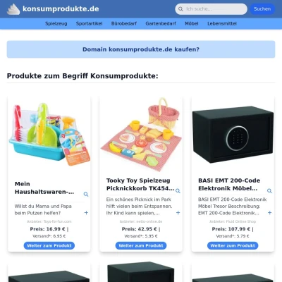 Screenshot konsumprodukte.de