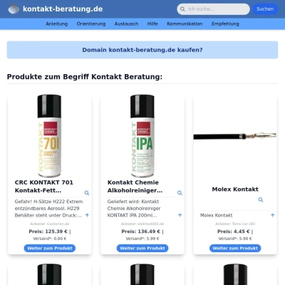 Screenshot kontakt-beratung.de