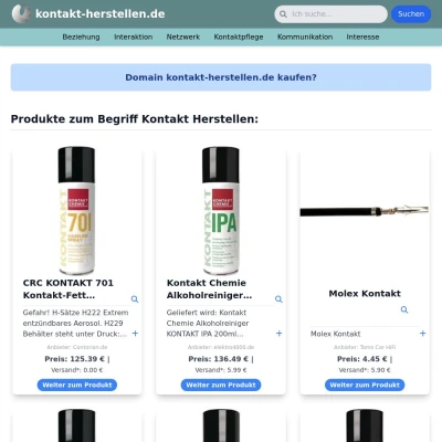 Screenshot kontakt-herstellen.de