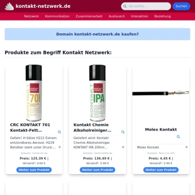 Screenshot kontakt-netzwerk.de