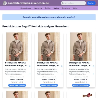 Screenshot kontaktanzeigen-muenchen.de