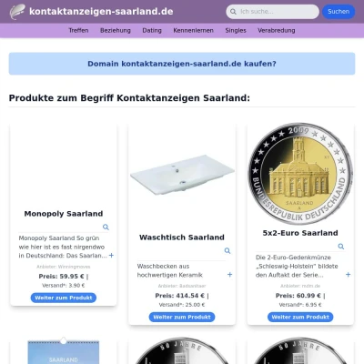 Screenshot kontaktanzeigen-saarland.de