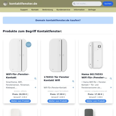 Screenshot kontaktfenster.de