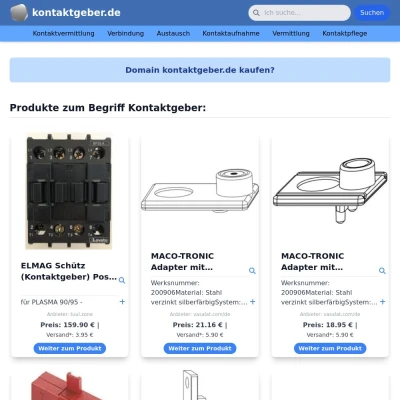 Screenshot kontaktgeber.de