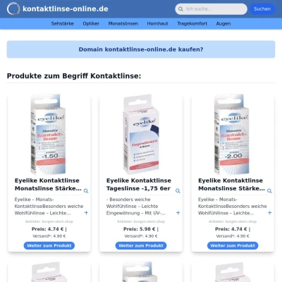 Screenshot kontaktlinse-online.de