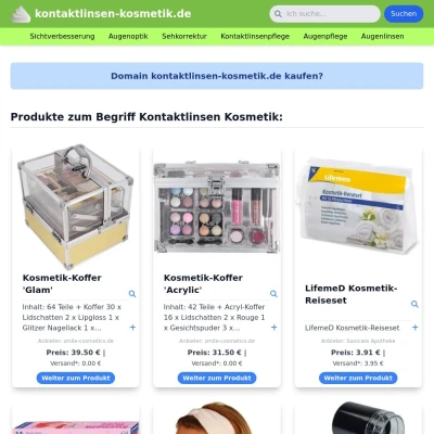 Screenshot kontaktlinsen-kosmetik.de