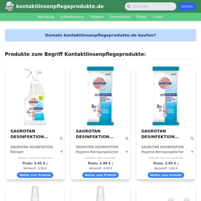 Screenshot kontaktlinsenpflegeprodukte.de