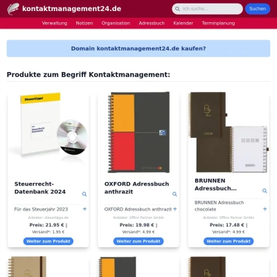 Screenshot kontaktmanagement24.de