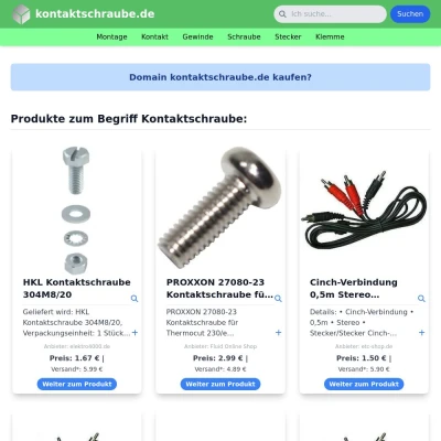 Screenshot kontaktschraube.de