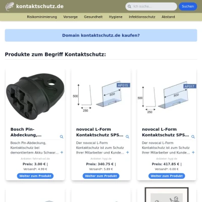 Screenshot kontaktschutz.de