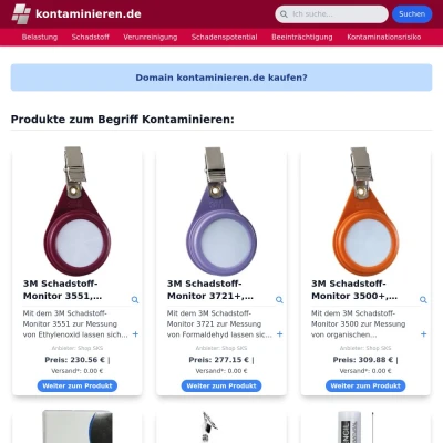 Screenshot kontaminieren.de