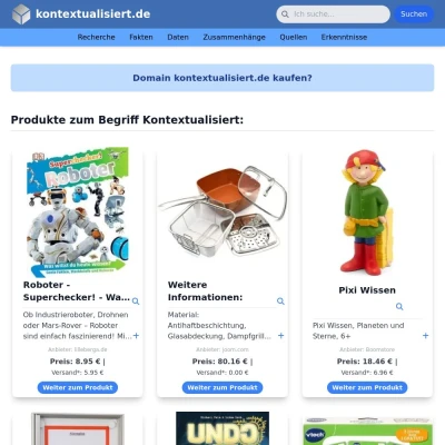 Screenshot kontextualisiert.de