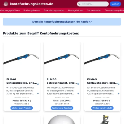 Screenshot kontofuehrungskosten.de