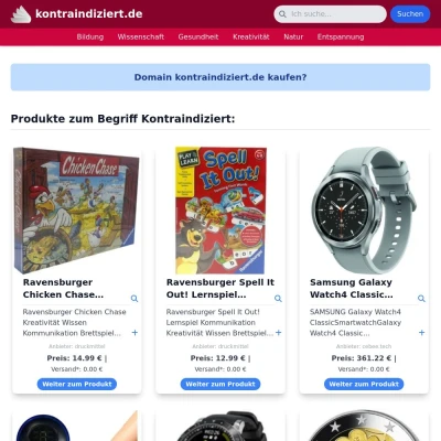 Screenshot kontraindiziert.de