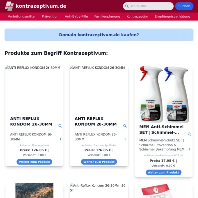 Screenshot kontrazeptivum.de